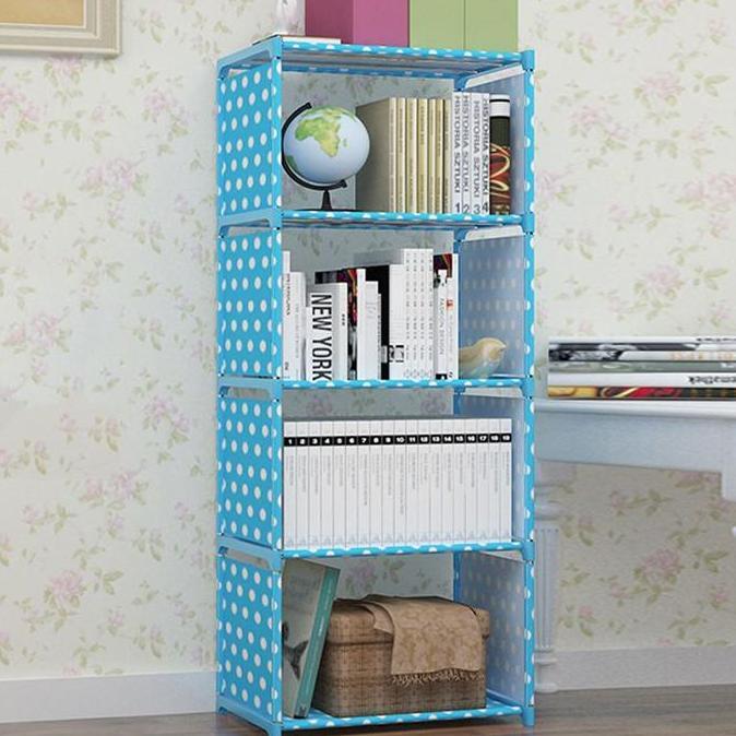 Grocery Store Y Rak Buku Rak Penyimpanan 4 Tingkat Tahan Air Dan Mudah Dibersihkan Rak Buku Sederhan