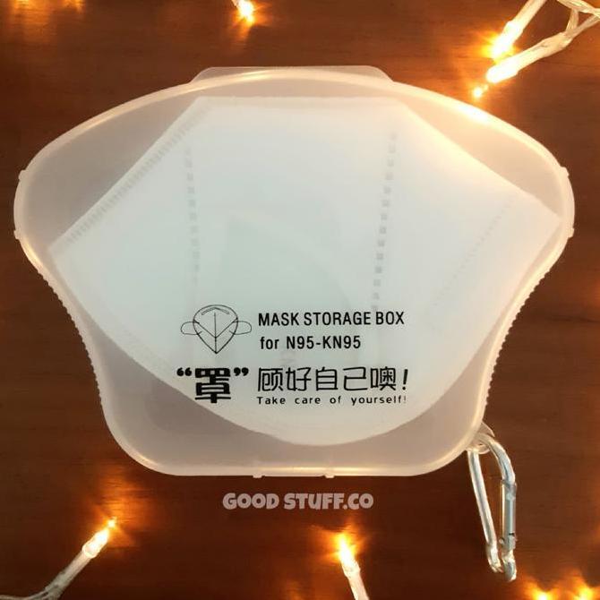READY dust proof mask case box tempat kotak masker transparan n95 kn95