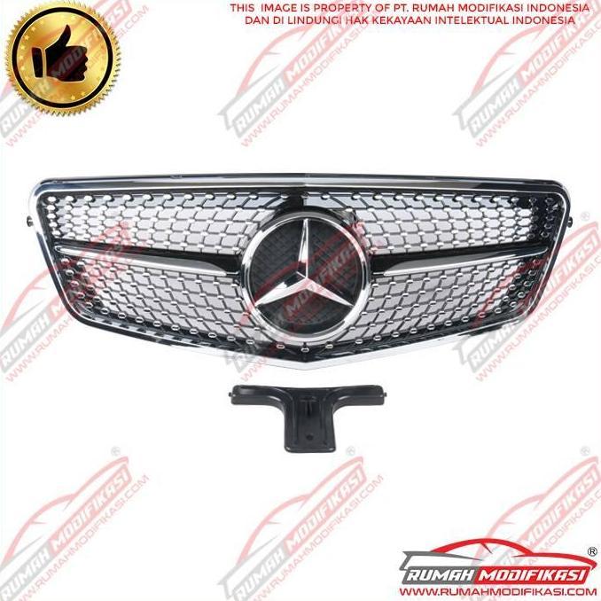 GRILL - BENZ W212 E-CLASS 2009-2013DIAMOND STYLE-BLACK CHROME