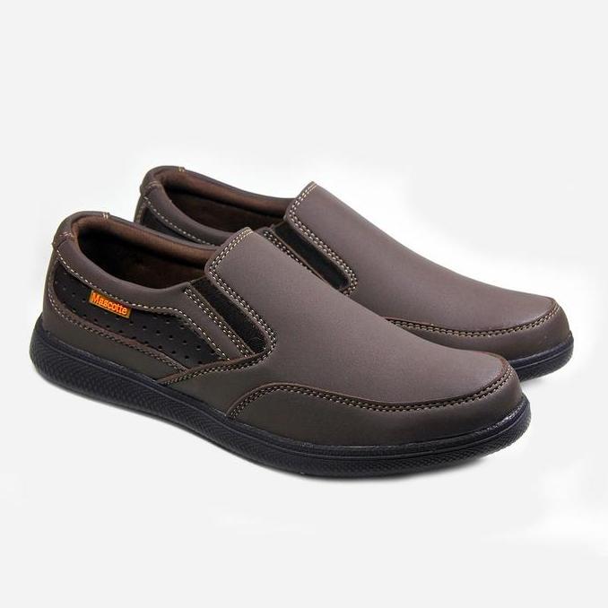 Mascotte Sebasta Sepatu Slip On Pria 993.103 [ Cokelat ] Flat Shoes