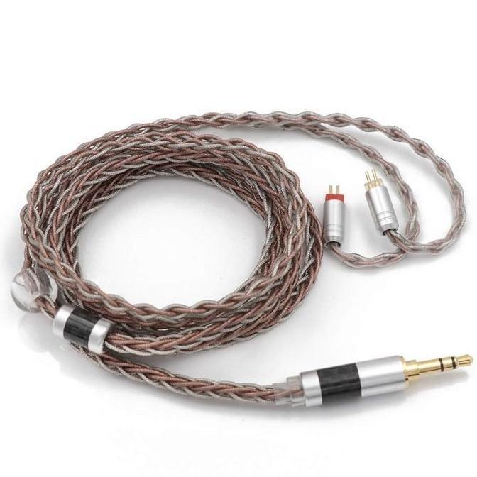 TRIPOWIN C8 8 Core Silver Copper Foil Earphone IEM Cable Mic / No Mic