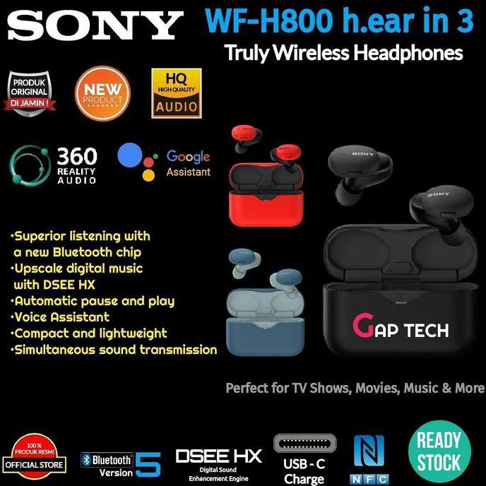 Sony WF H800 / WF H 800 / WF-H800 H.EAR IN 3 True Wireless Headphones