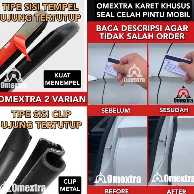 Omextra Karet Celah Pintu Mobil Karet Pilar Seal Strip Peredam Suara