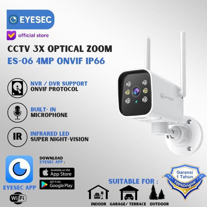 Terlaris Cctv Outdoor Eyesec Stc Ip66 3X Optical Zoom Onvif Tuya App