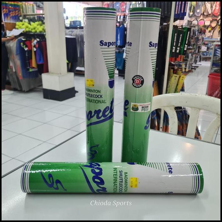 Shuttlecock Shuttle Cock Kok Badminton Bulutangkis Saporete Hijau Lancip Spin best seller