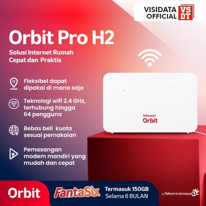 Orbit Pro H2 Modem Wifi 4G High Speed - Bonus Kuota 150Gb New Best Quality 100% Original