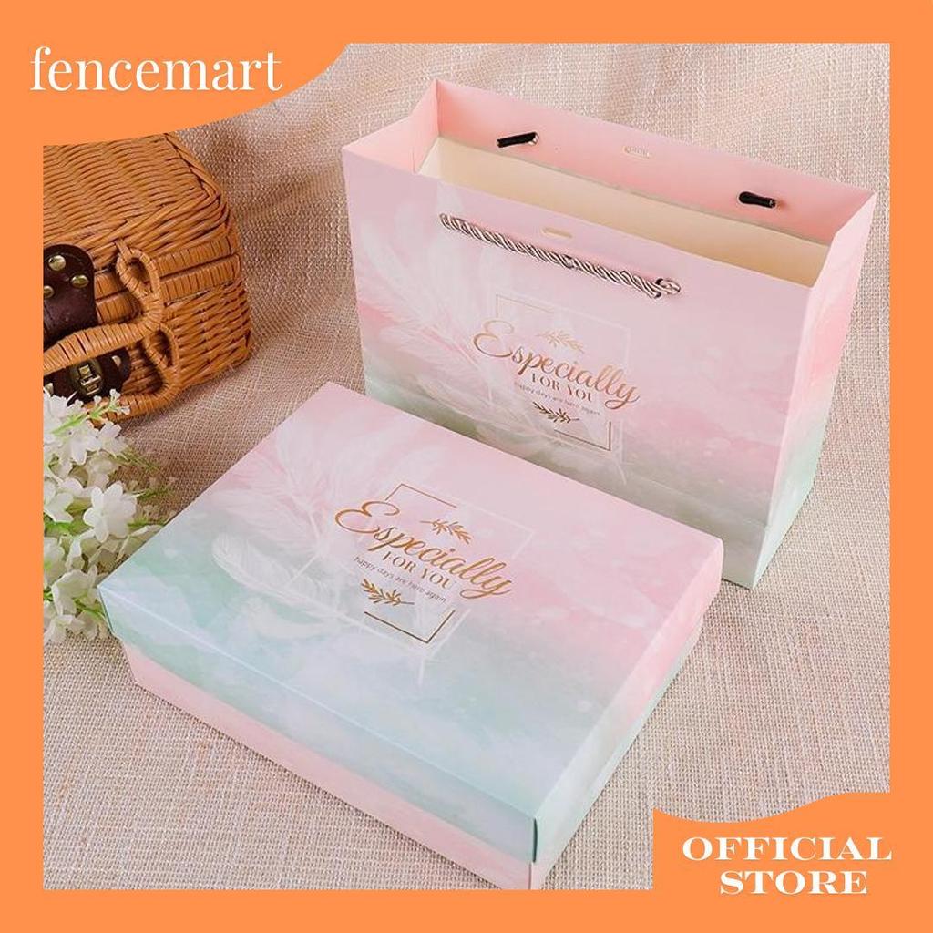 Premium Hampers Set Gift Box Bag / Tas Kotak Kado / Kemasan Hadiah Ulang Tahun - Souvenir Wedding - 