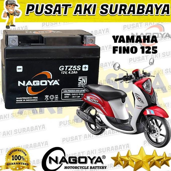 AKI BERKUALITAS SUPER NAGOYA GTZ5S ACCU KERING MOTOR YAMAHA MATIC FINO