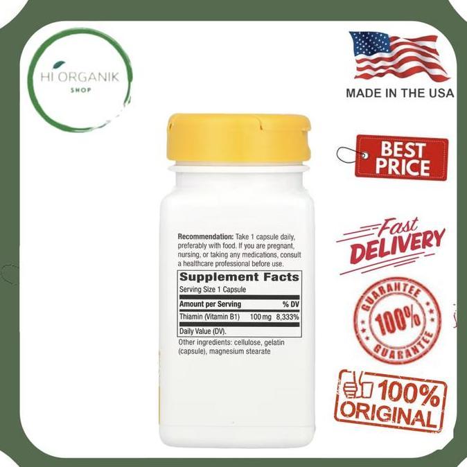 Nature'S Way Vitamin B-1 B 1 B1 100 Mg 100 Capsules Original