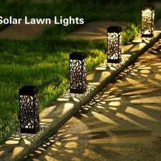 WRIGHTS Lampu hias taman tenaga surya solar cell lampu tancap cahaya kuning