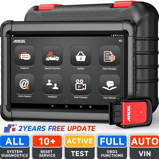 SAPPHIRE Bahasa IndonesiaAncel X6 Bluetooth Obd2 Scanner Alat Diagnosis Mobil Active Test Tool