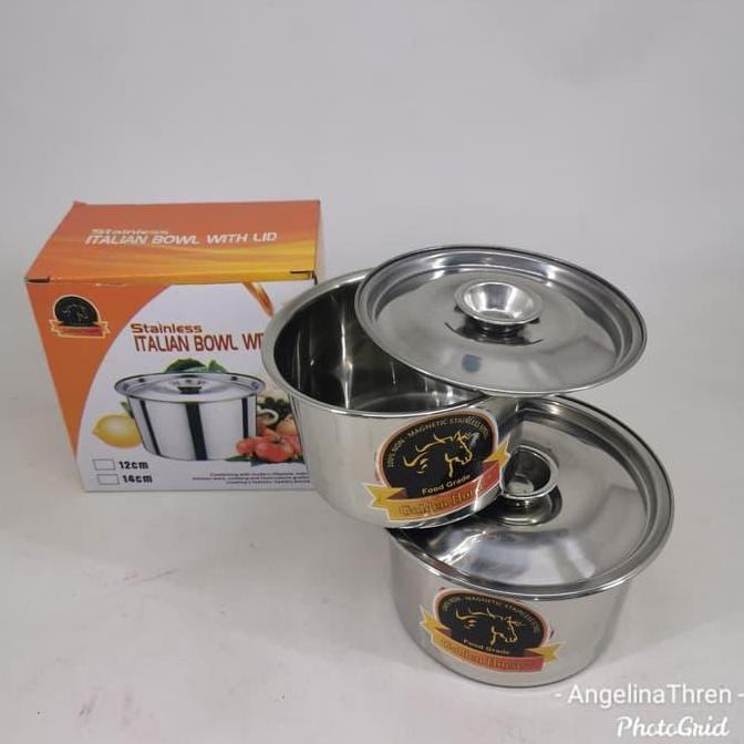 Panci stainless steel set isi 2 uk 12,14cm/ panci mini / mini stockpot