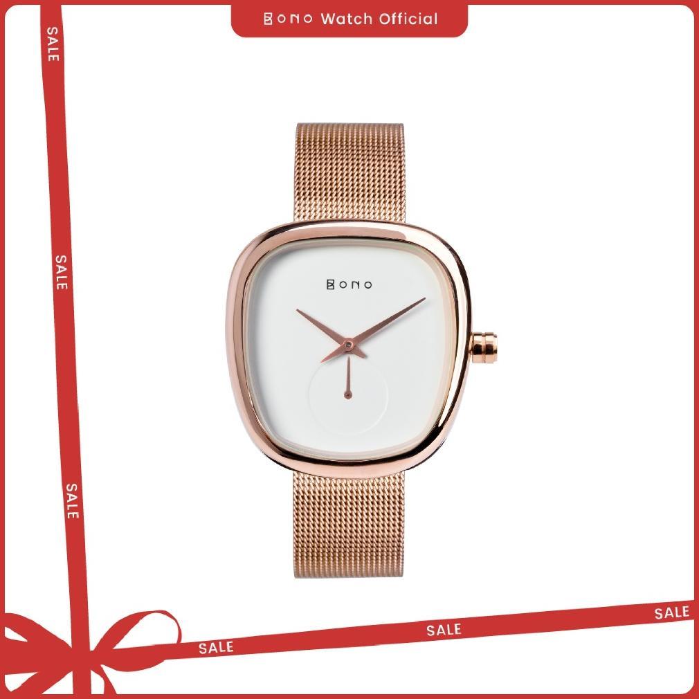 Jam Tangan Wanita Bono Watch Siena Milanese Light Rose Gold