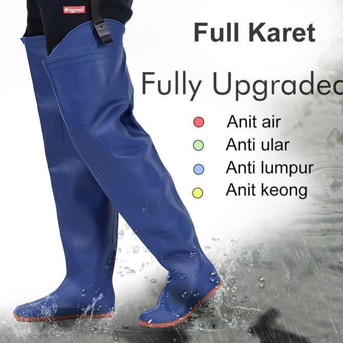 Sepatu Boots Celana Petani Sawah Panjang Full Karet Anti Air