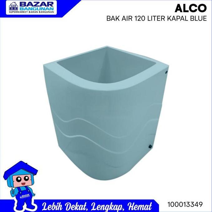 Alco - Bak Air Mandi Sudut Luxury Fiber Glass 120 Liter 120 L 120L Blue Promo Premium