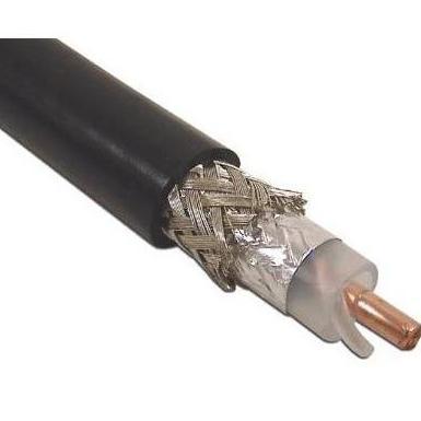 Belden 9913 Kabel Coaxial RG-8 Tembaga Tunggal Hitam USA RG8