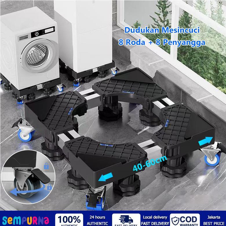 Alas Mesin Cuci Kaki Kulkas Stainless Steel  Alas Kaki Mesin Cuci Dudukan Universal  2 Tabung   Dudu