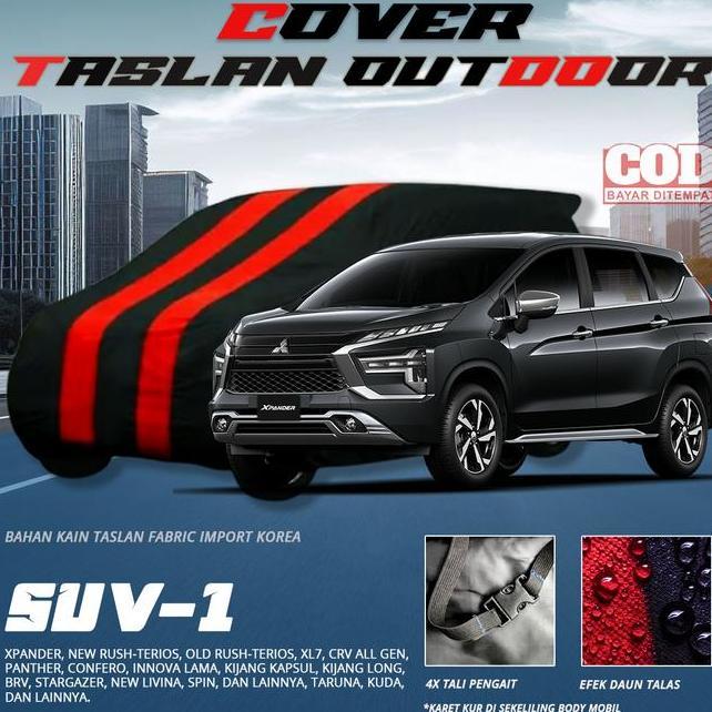 Cover Mobil Kain Taslan Allinone Karet Kur Tali Pengait Tahan Panas Uv Debu Dan Wateroof Outdoor Unt