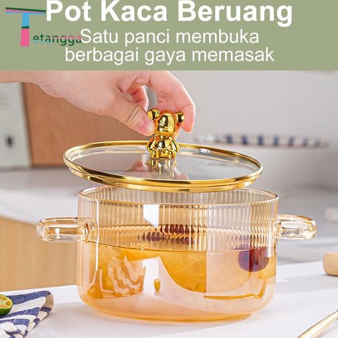 Panci Masak Tahan Panas / Panci Transparan / Panci Kaca Borosilicate  VS-339