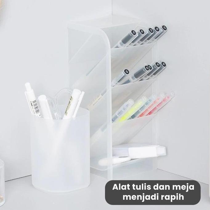 Pen Holder Rak Tempat Alat Tulis Tempat Penyimpanan Pulpen dan Alat Tulis pensil kosmetik stand orga