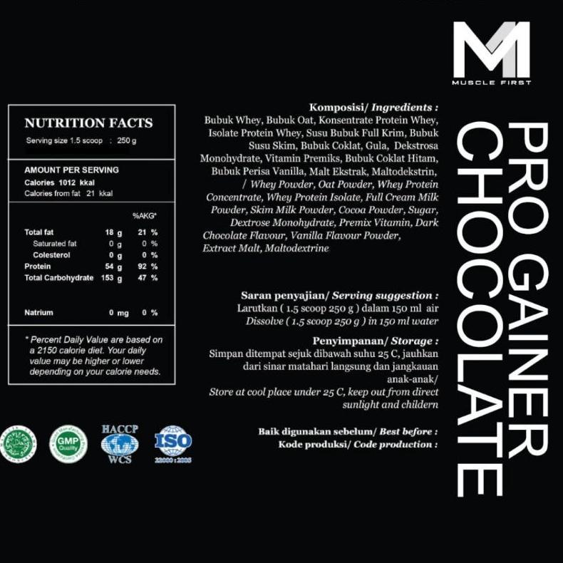 Musclefirst Gold Pro Gainer 6 Lbs Susu Gym Menaikkan Berat Badan Original