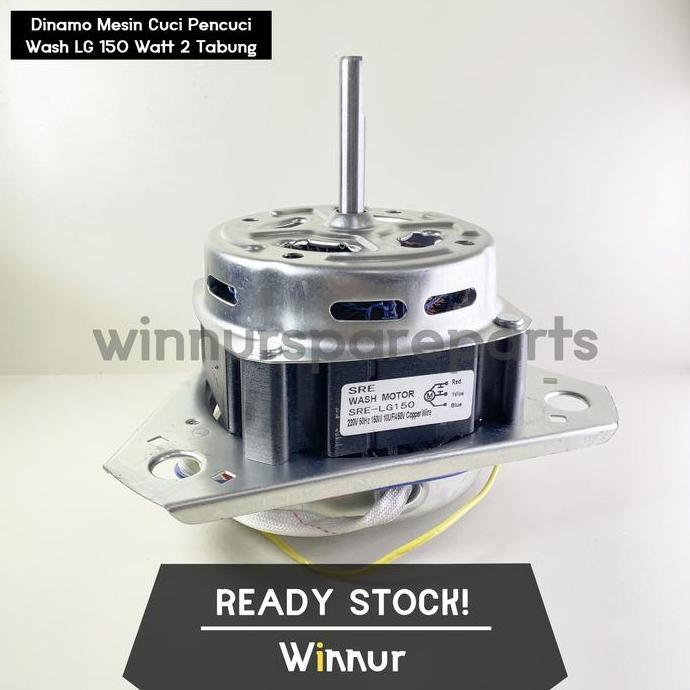 Winnur Dinamo Pencuci Mesin Cuci LG 7-14 kg 150 Watt AS 10mm Gulungan TEMBAGA Full untuk 2 Tabung TE