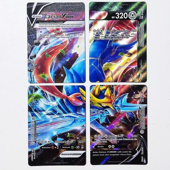 Zacian V-Union Set (4 Kartu) - Kartu Pokemon Indonesia MURAH