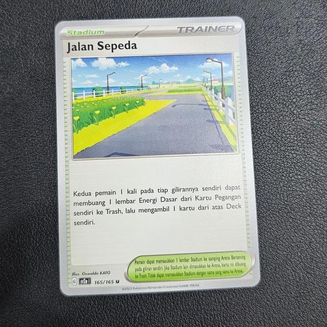 pokemon tcg sv2a 165/165 jalan sepeda trainer ASLI