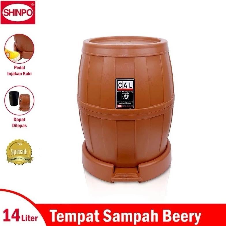 Shinpo - Tempat Sampah Injak 14 Liter Model Drum Mini - Tempat Sampah Indoor