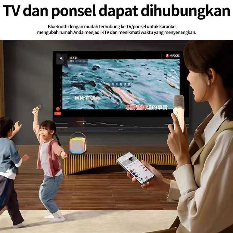 Bluetooth Mini Speaker Karaoke speaker karaoke bluetooth 2mic mini ori full bass portable wireless (