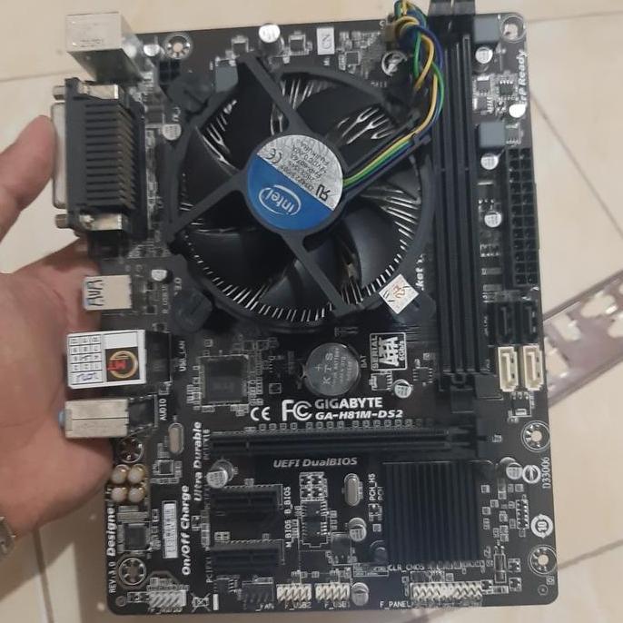 MOTHERBOARD INTEL MOBO H81+ I5 4590 PAKET GABYTE MULUS GARANSI