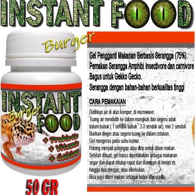 PAKAN MAKANAN INSTAN LEOPARD GECKO TOKEK REPTILE PENGGANTI SERANGGA