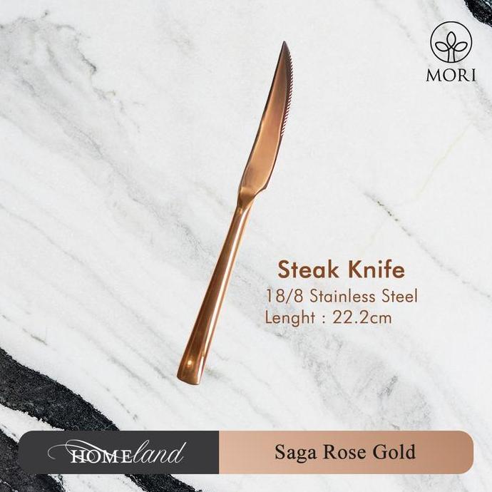 New- Saga Rose Gold Steak Knife / Makan