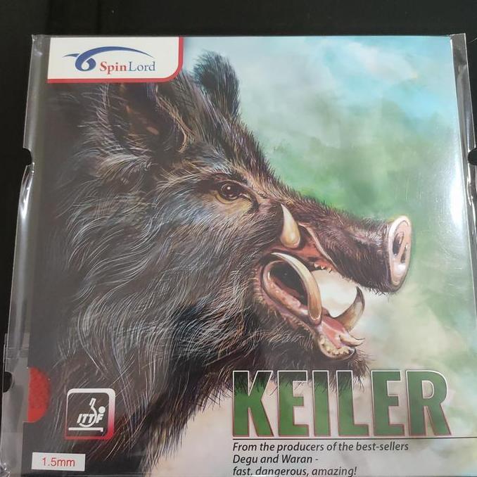 TERMURAH - SPINLORD Keiler [ Medium Pimple Rubber / Karet Bintik Medium ]