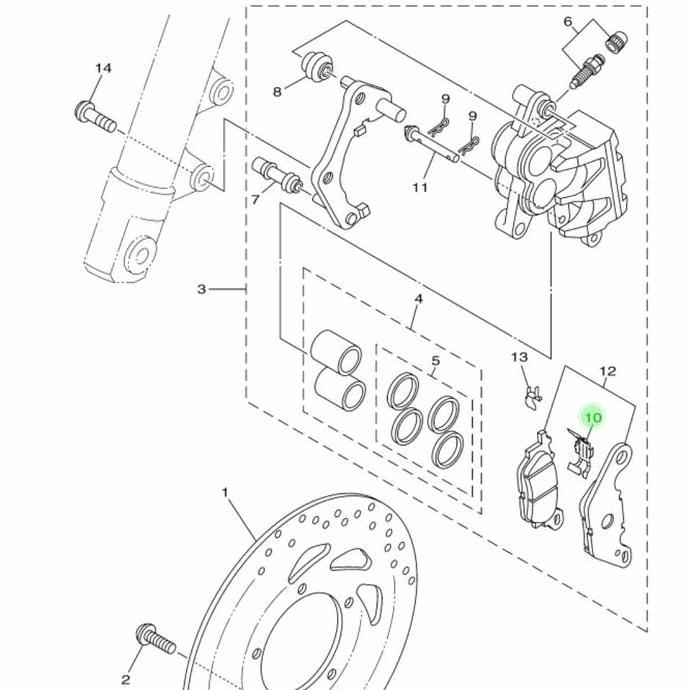 plat kaleng besi tahanan kaliper depan Vixion nvl Mio 5P0-F5919-01 YGP