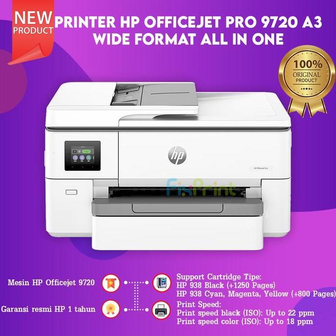 Printer HP OfficeJet 7720 A3 Print Scan Copy Fax Wireless All in One