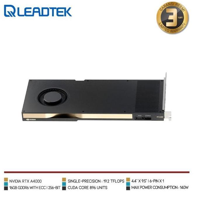 Grosir Leadtek Quadro Nvidia Rtx A4000 16Gb Gddr6 - Vga Card