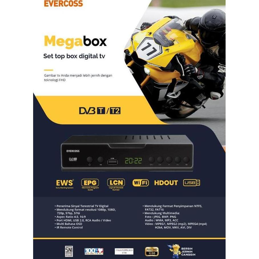 Evercoss Set Top Box / Evercoss Stb Plus Max Megabox - Stb Murah Remot