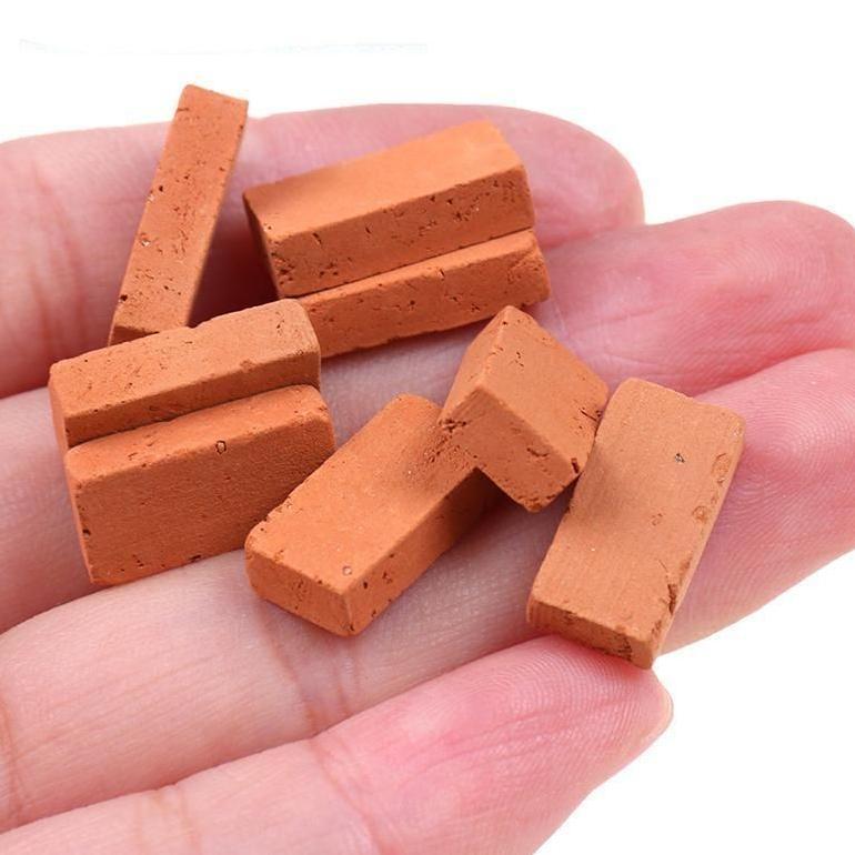 Promo Cod 1Pc Miniatur Batu Bata Merah *Mini* Craft Maket Bonsai Ornamen Mainan Diorama Hiasan Taman