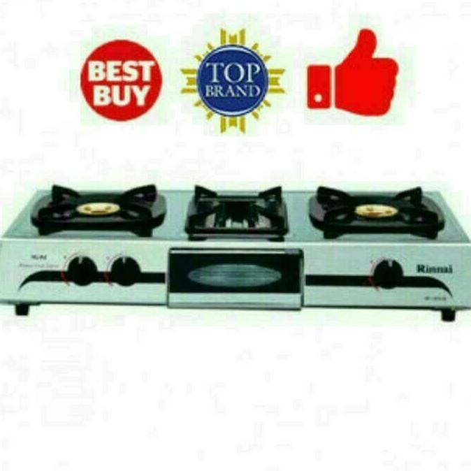 KOMPOR GAS RINNAI 3 TUNGKU RI-514E (ADA PANGGANGAN) / RINNAI RI-514E