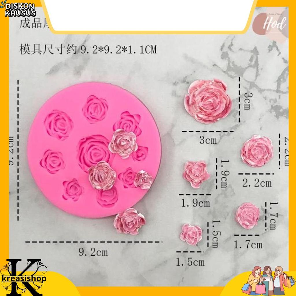 New Cetakan Daun Untuk Silikon Puding Coklat Bentuk Daun Mawar Silicon Mold Rose Leaf