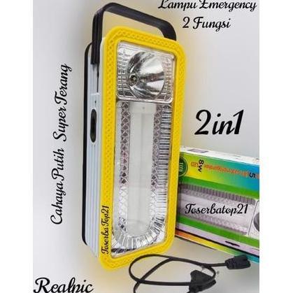 New- LED EMERGENCY / Lampu Emergency 2in1 Lampu Cas Super Terang