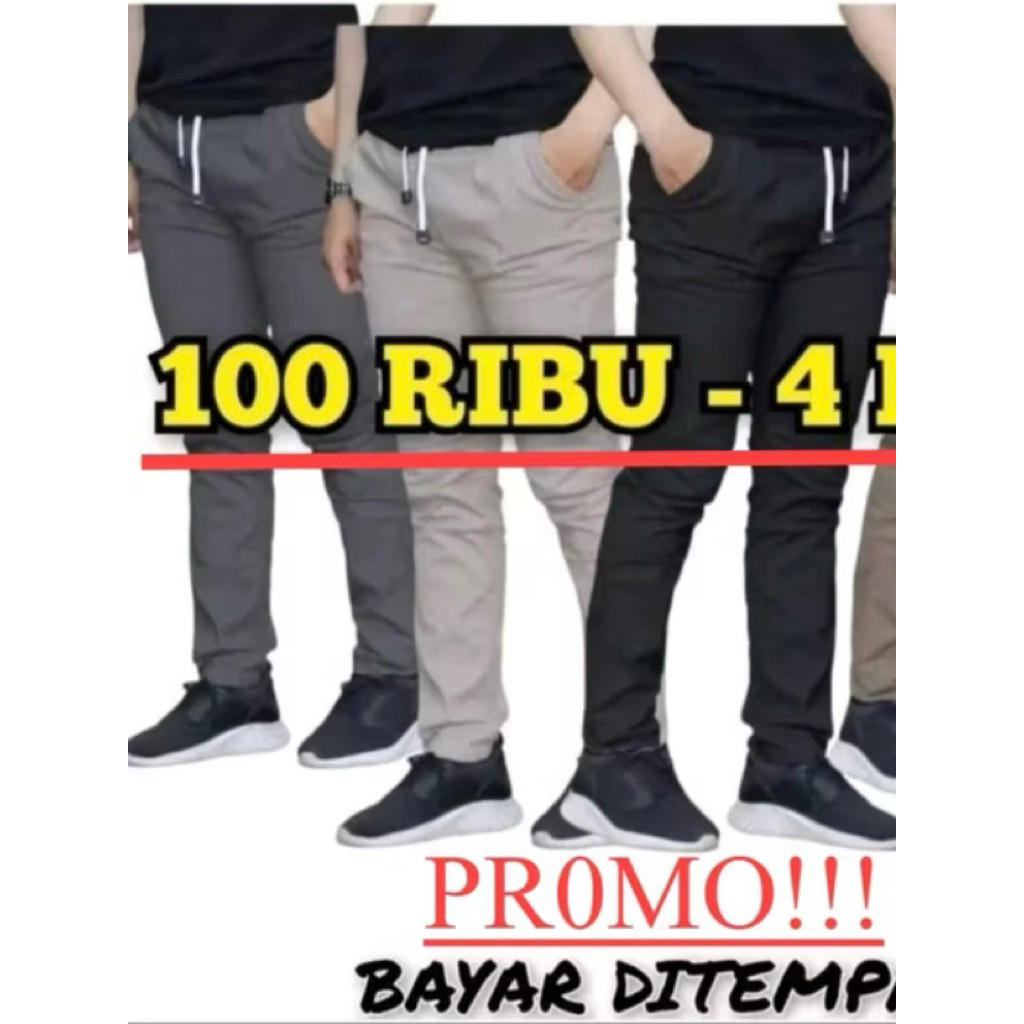YULIAA.STORE [[PAKET HEMAT]] 100RIBU DAPAT 4 PCS CELANA CHINOS PANJANG PREMIUM DEWASA TERSEDIA SIZE 