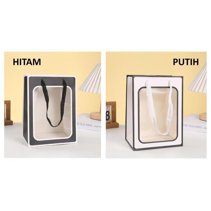 Tas Tenteng Kertas | Tas Hampers | Tas Souvenir Hitam Putih