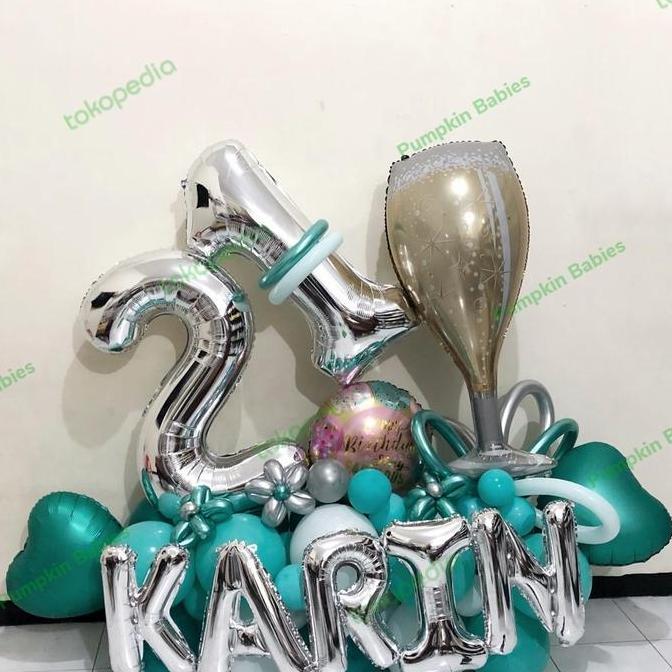 Balon Custom Dekor Hadiah Ulang Tahun Anniversary Lahiran Bayi Kado