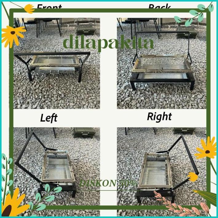 fx-76 Promo alat pemanggang ayam/ikan Desain berputar lipat panggangan arang komersial kapasitas bes