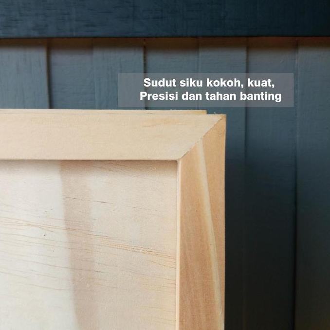 Bingkai Foto Kayu 24R Frame Foto Bingkai Kayu Ukuran 24R 60.9 x 80 cm Bingkai Kayu Pinus Alami CO