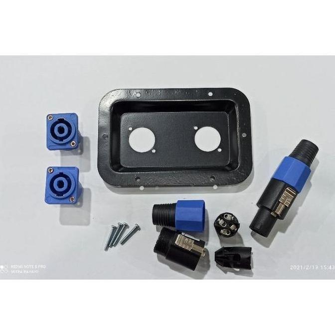 New- satu set jack jek spikon spikon besi dan socket speakon
