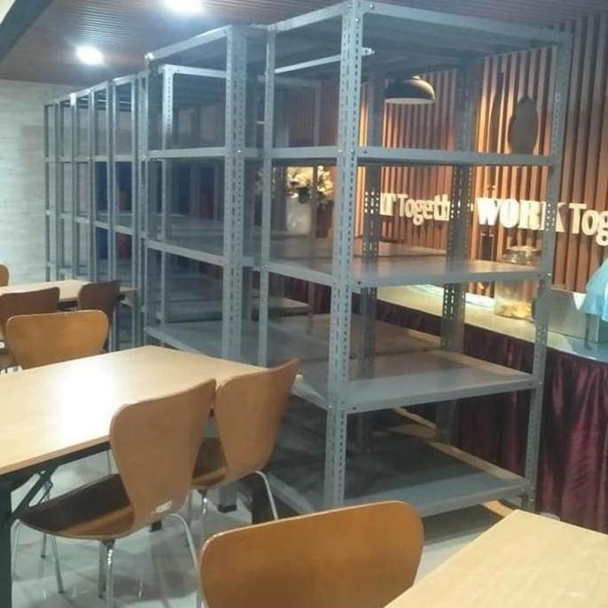 Terlaris Rak Besi Siku Lubang 60X100X200Cm 5 Susun