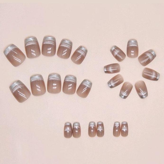 MY004 - Kuku Cantik 24pcs set Kuku Palsu Fake Nails Box Free lem cair / jelly tahan air Kuku Palsu i